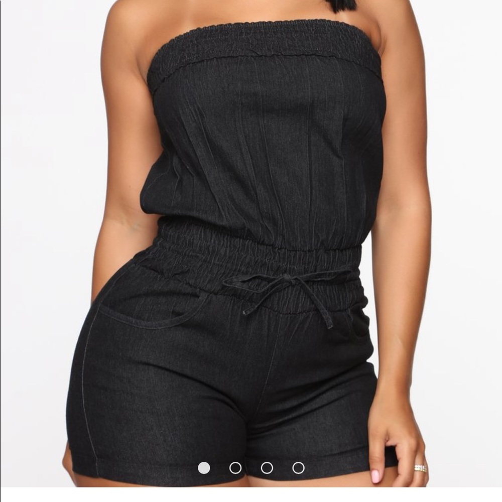 Alicia Denim Romper